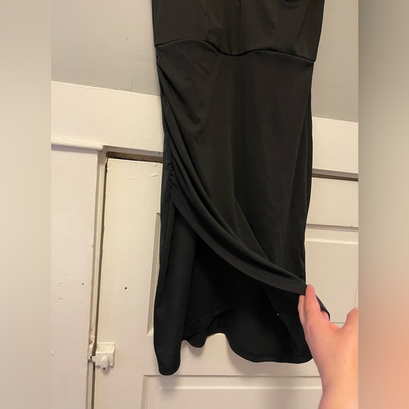 Mesh Cutout V-Neck Mini Dress - Picture 3 of 10